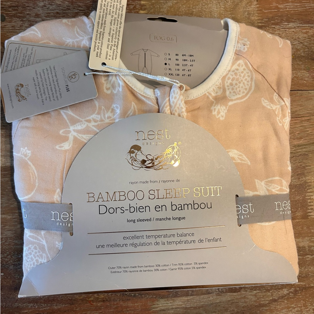 NWT Nest Bamboo Sleep Suit